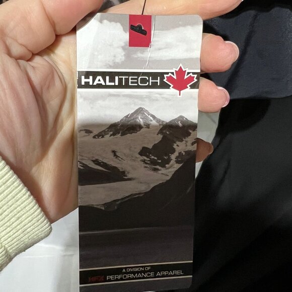 New HALITECH Down Filled Quilted Taupe Hooded Jacket XXL - Picture 15 of 15